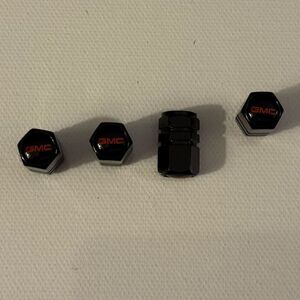 GMC Valve Stem Caps in Black Set of 4 NWT